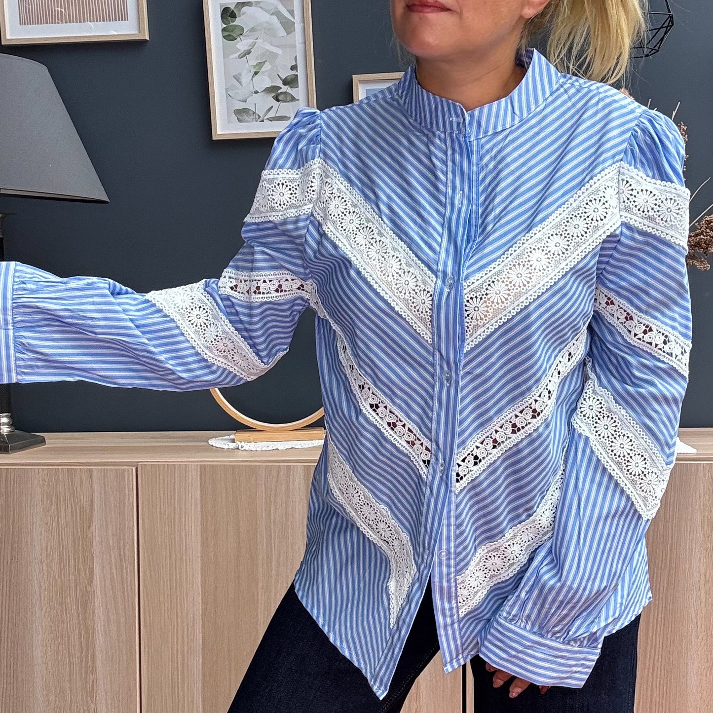 Blouse rayée 💙🤍