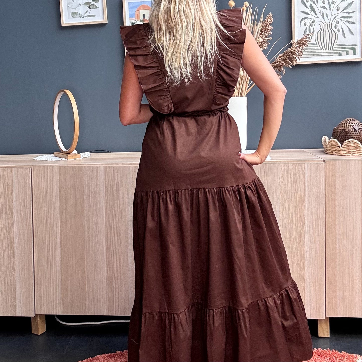 Robe popeline marron 🤎