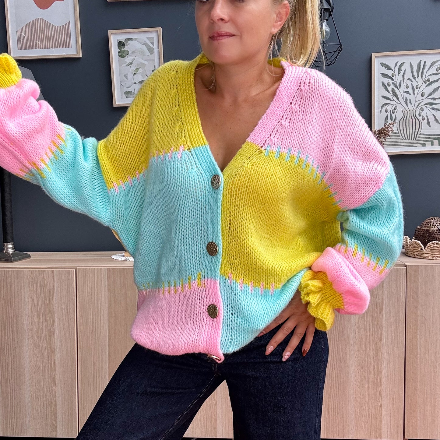 Gilet SERENA multicolore 🩷💛