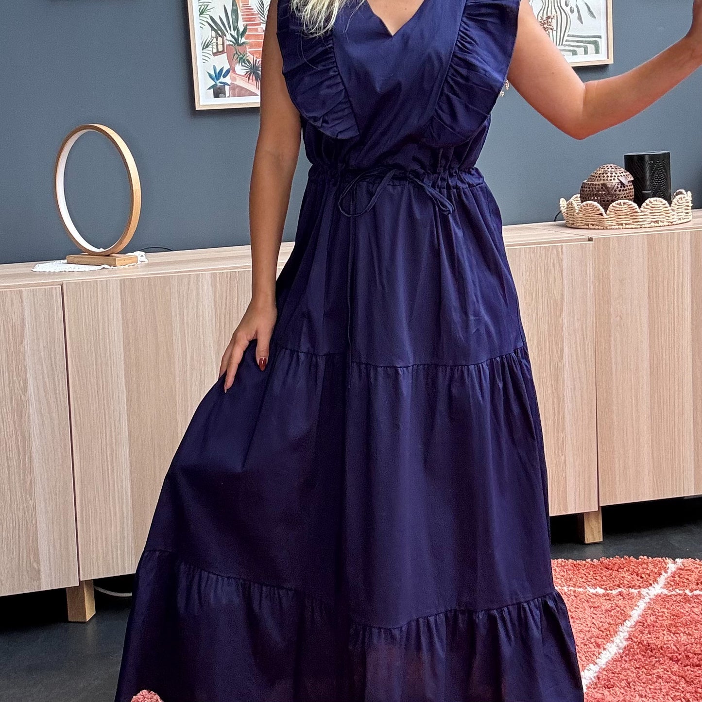 Robe popeline marine 💙