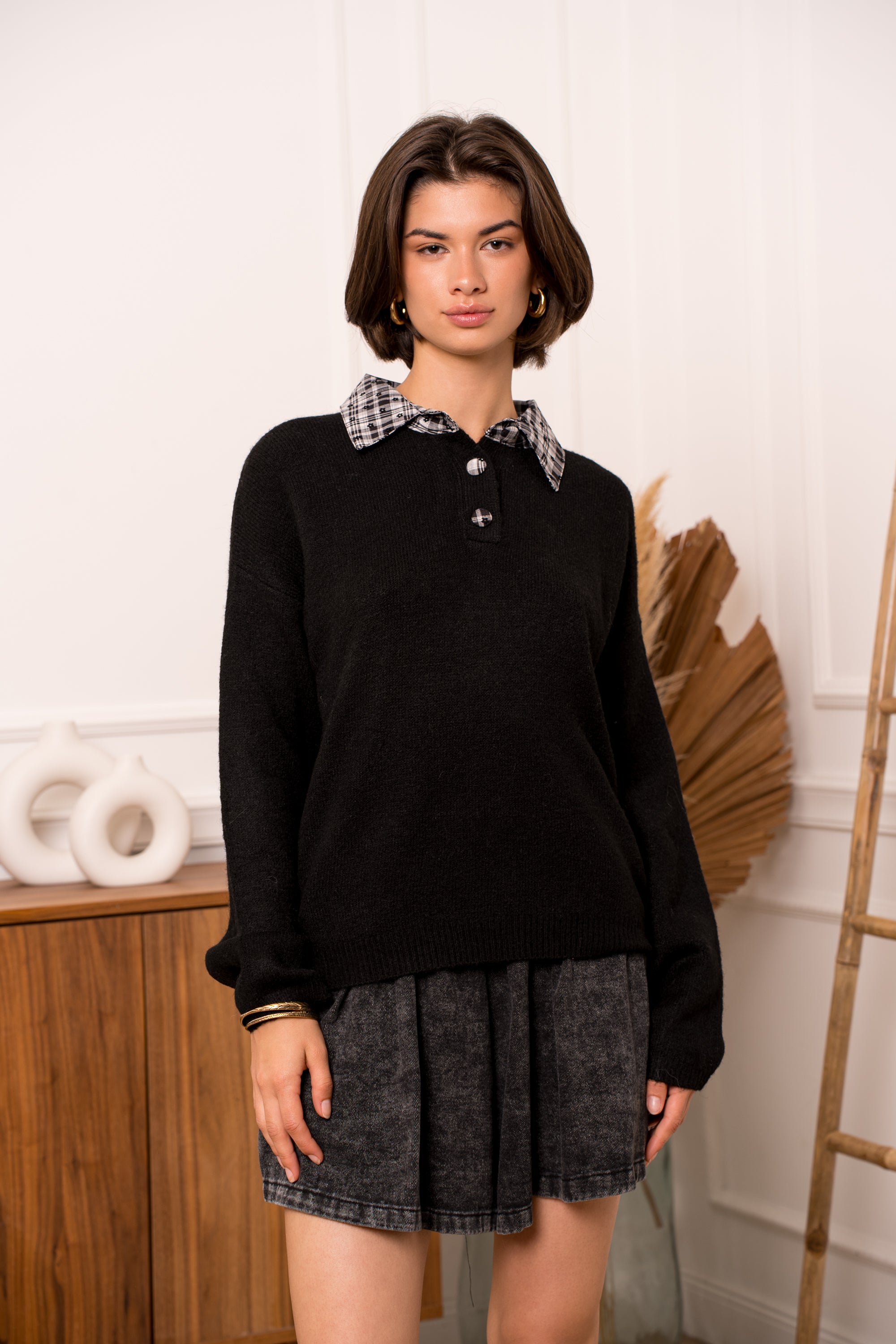Pull col chemise noir 🖤