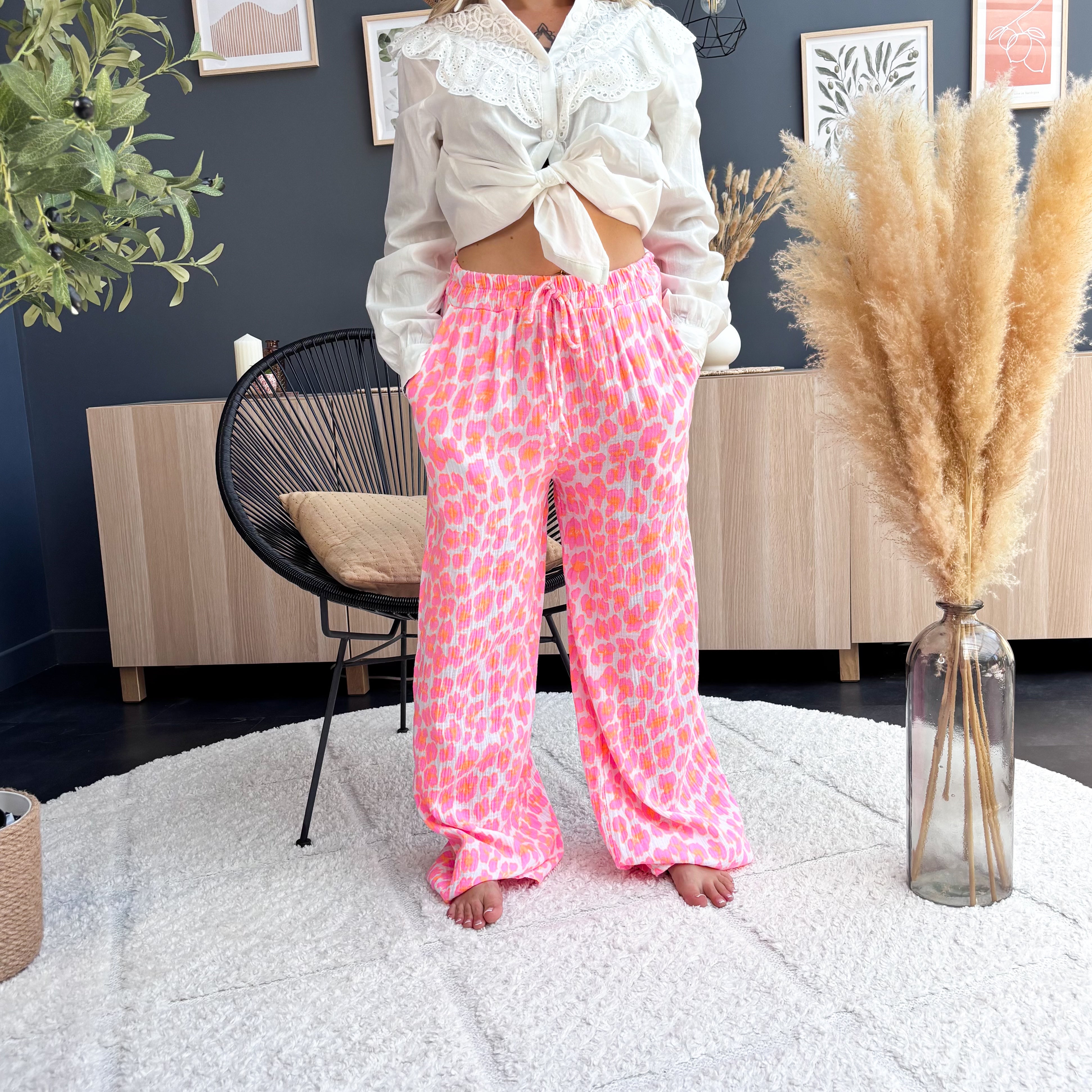 BAS LÉOPARD ROSE 🩷