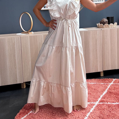 Robe popeline beige