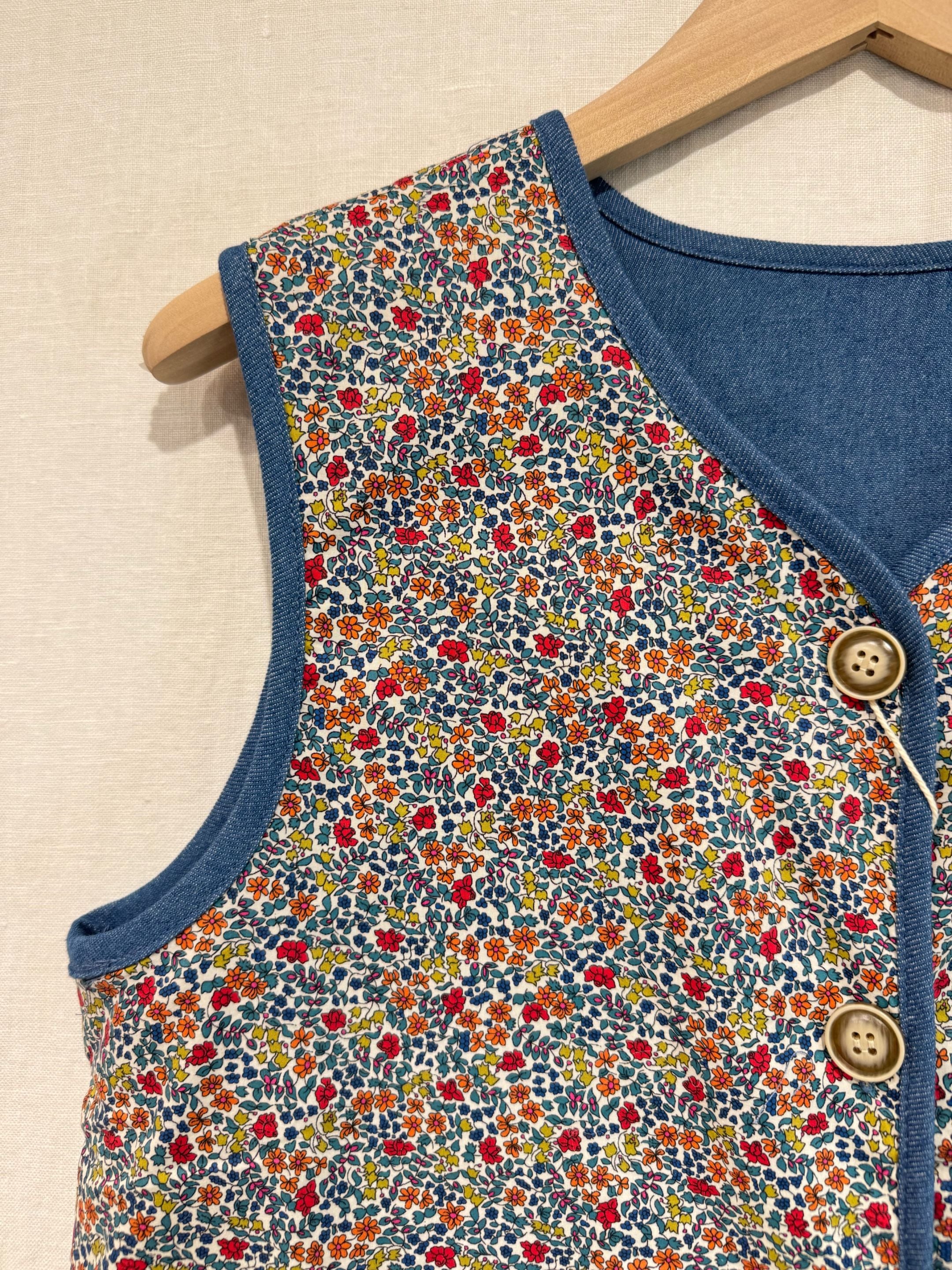 Gilet sans manche liberty 💙🌸