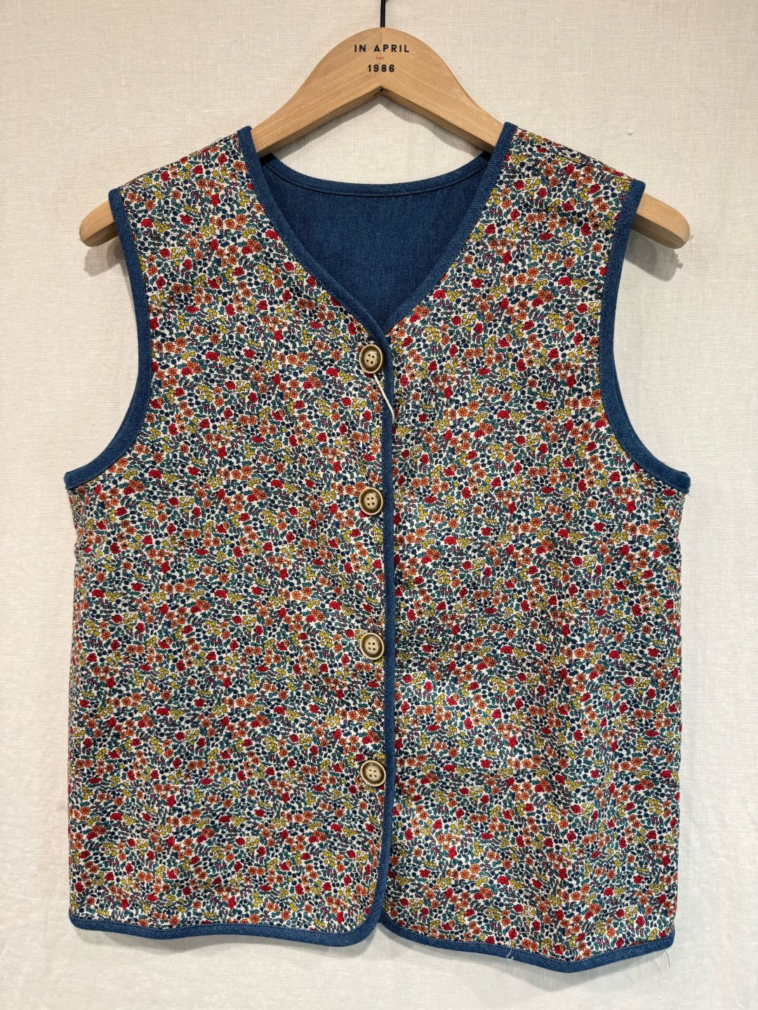 Gilet sans manche liberty 💙🌸