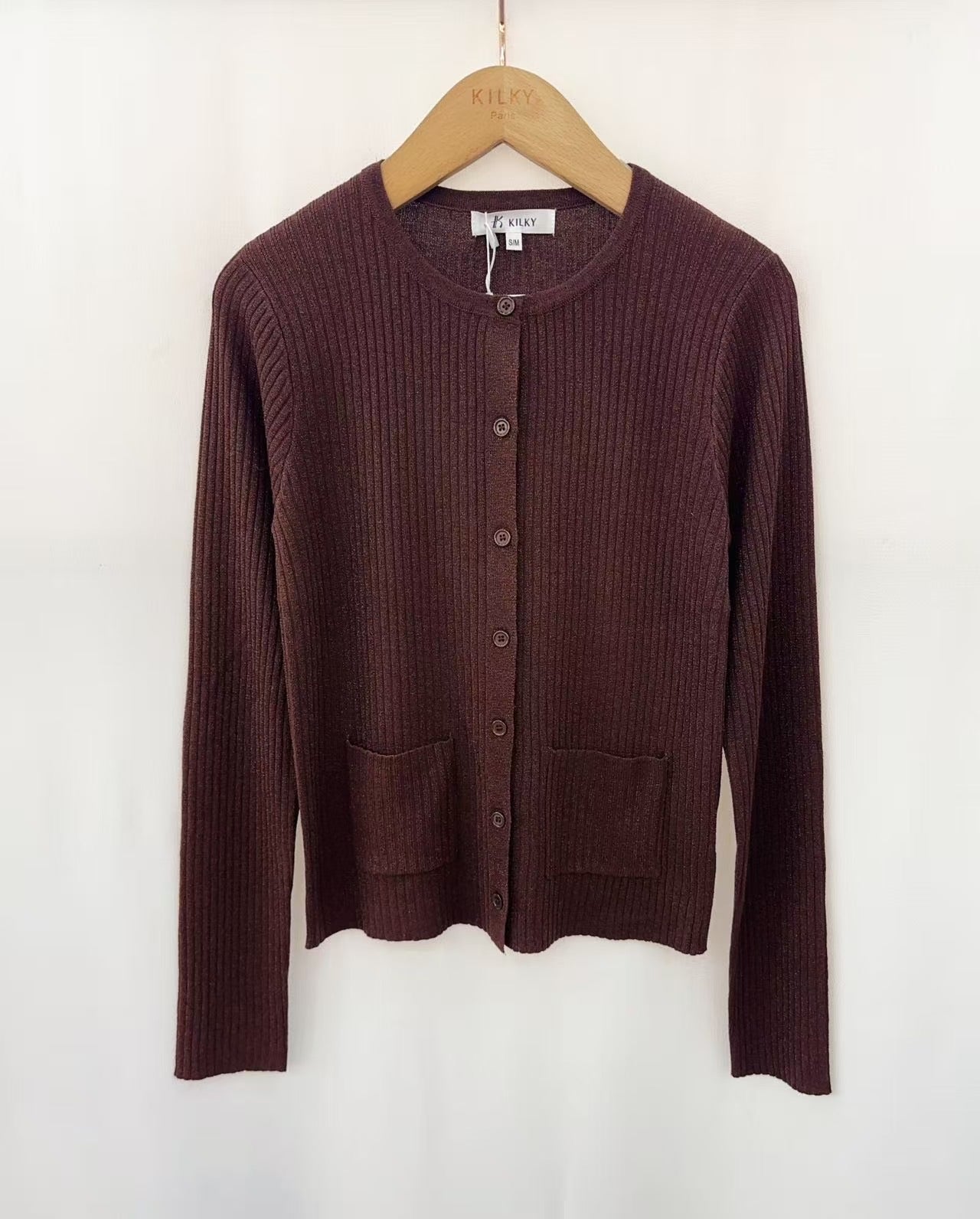 Gilet lurex marron 🤎
