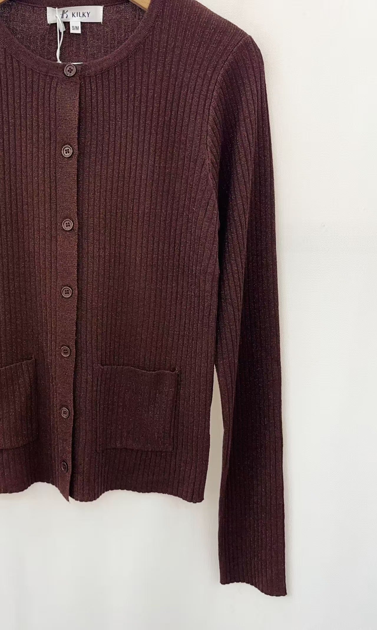 Gilet lurex marron 🤎