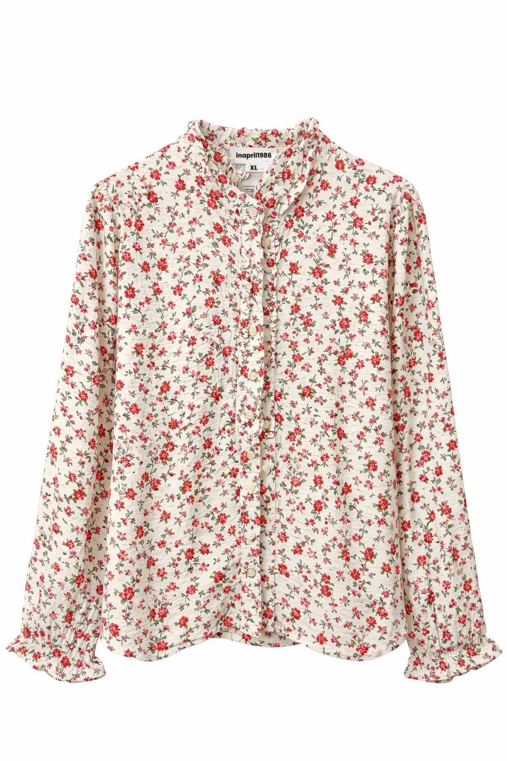 Blouse fleurie rouge 🌺 GT